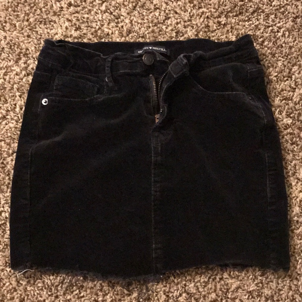 Black Brandy Melville corduroy mini skirt